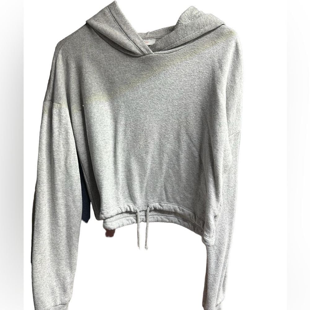 Grey cropped hoodie